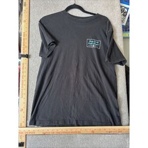 Billabong Mens Core Fit T Shirt Sz M Black Seeing Double Feeling Single 2 Sides